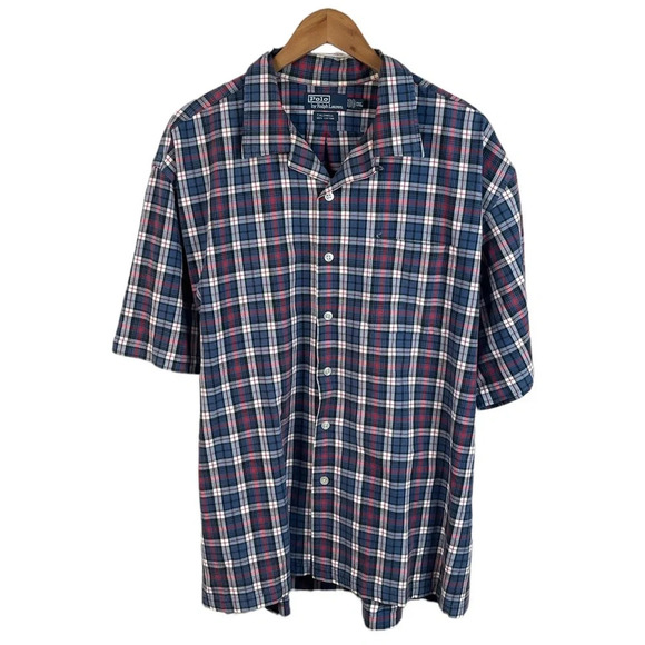 BF446 Mens Polo Ralph Lauren Plaid Designer CALDWELL Button Down Shirt XXL - Picture 1 of 4